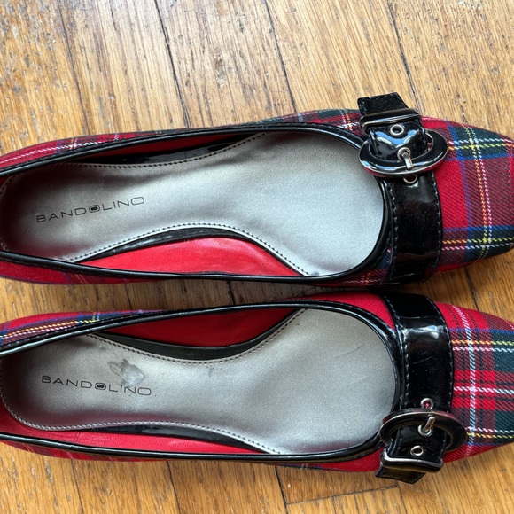 Bandolino ‘BD Jenkins’ red plaid shoe size 8 - Picture 2 of 7
